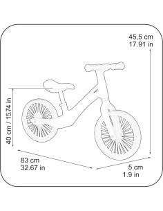 Feber Balance Bike Bicicletta Senza Pedali Nero/Arancio