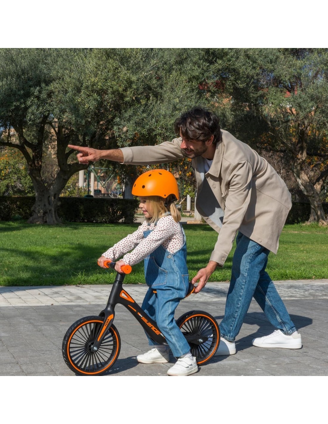 Feber Balance Bike Bicicletta Senza Pedali Nero/Arancio