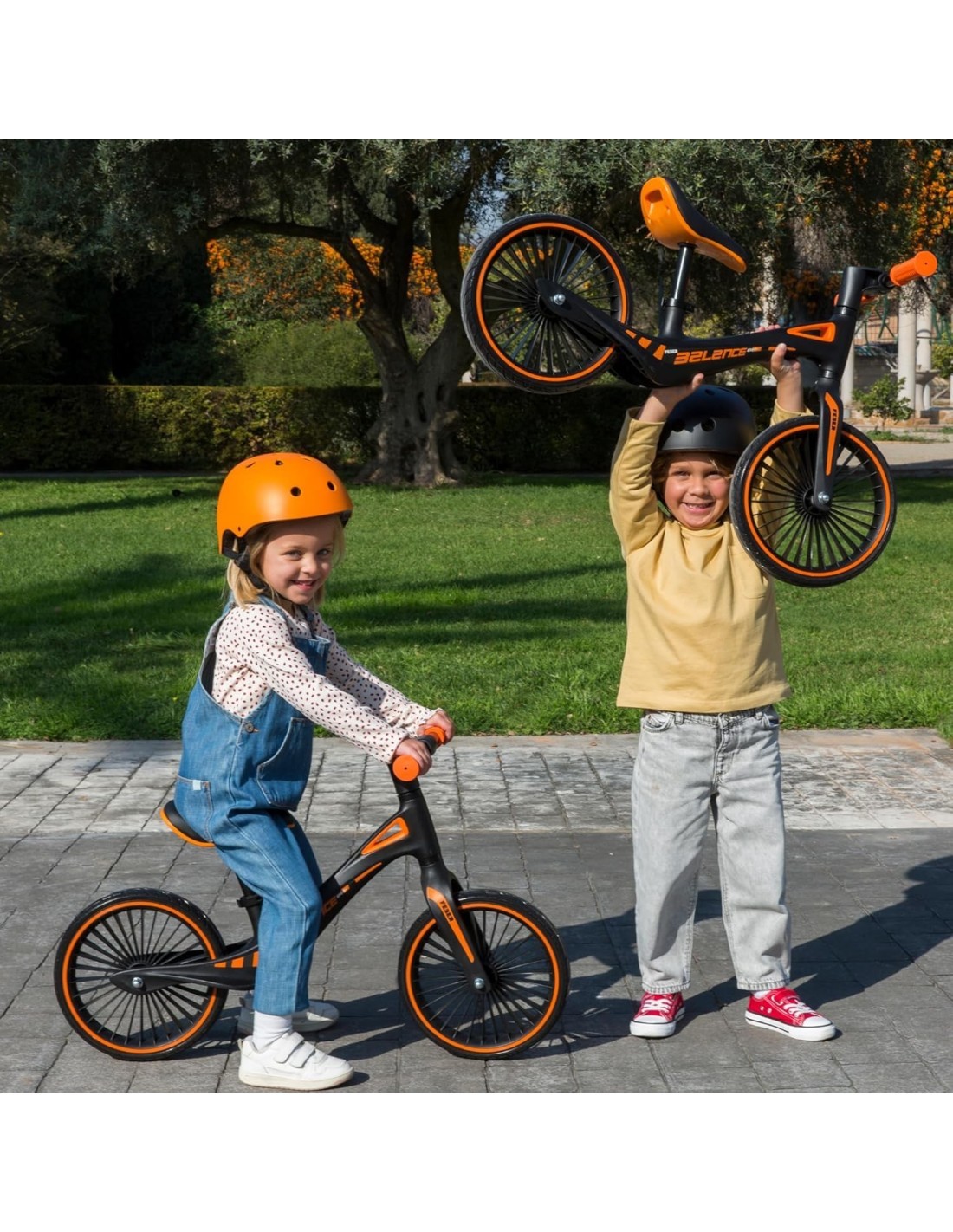 Feber Balance Bike Bicicletta Senza Pedali Nero/Arancio