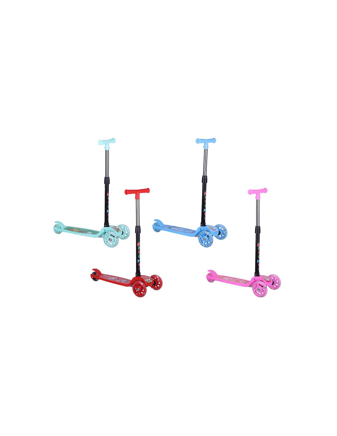MONOPATTINO 3 RUOTE CON LUCI ASSORTITO