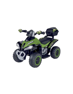 QUAD ELETTRICO, VERDE, 8V, BATTERIA LI-ION, BLUETOOTH, GLOBO 42900, BAMBINI 3+
