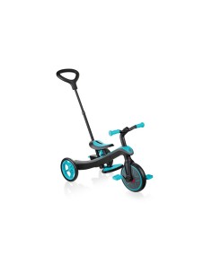 GLOBBER EXPLORER TRIKE 4IN1, TRICICLO E BALANCE BIKE, TUTTO IN UNO, PER BAMBINI DA 10 MESI A 5 ANNI, VERDE ACQUA