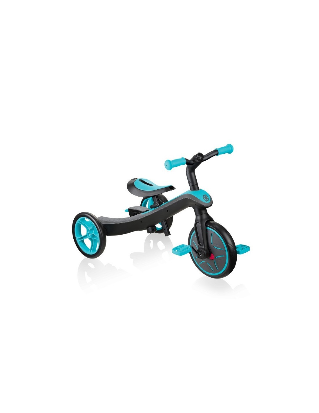GLOBBER EXPLORER TRIKE 4IN1, TRICICLO E BALANCE BIKE, TUTTO IN UNO, PER BAMBINI DA 10 MESI A 5 ANNI, VERDE ACQUA
