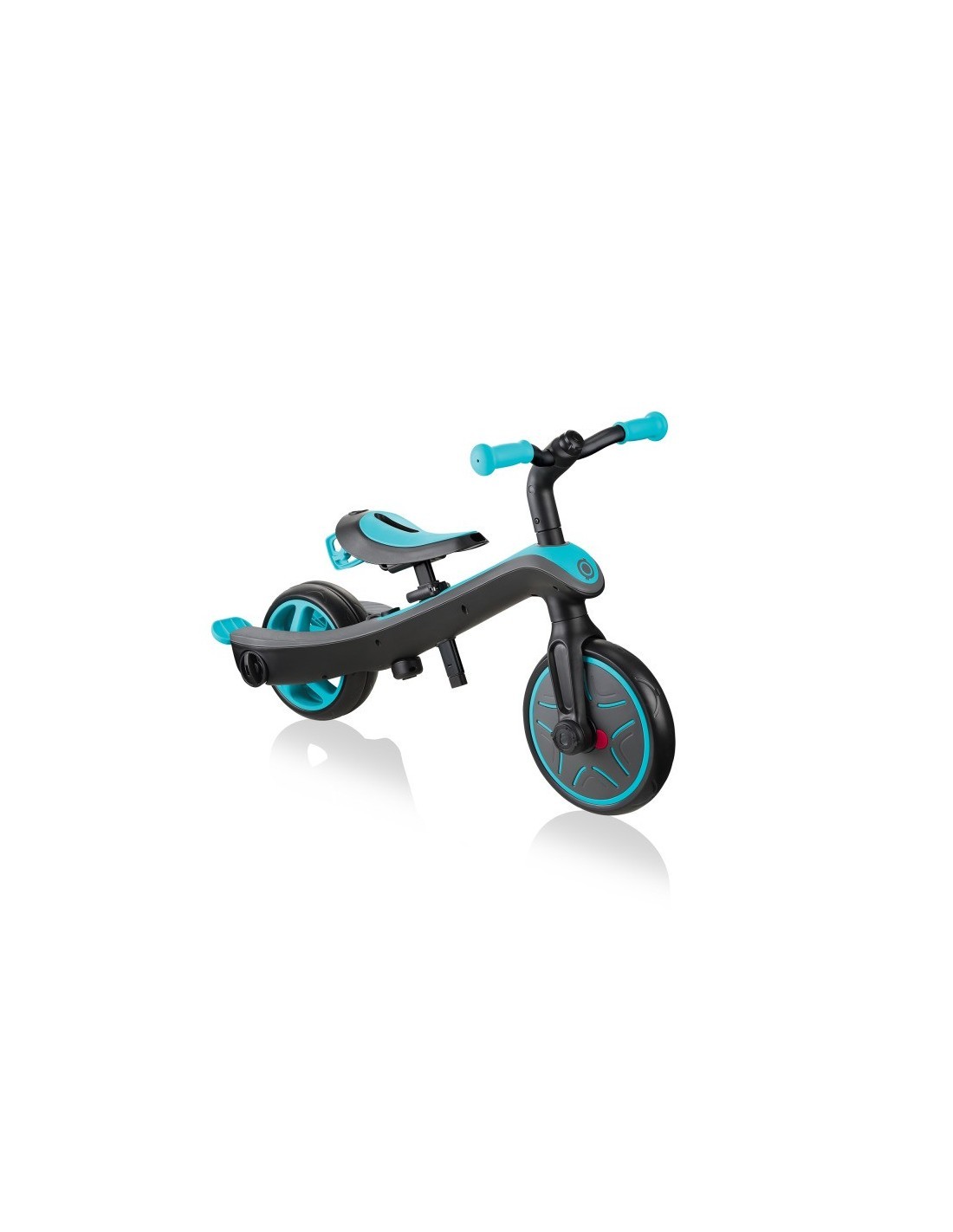 GLOBBER EXPLORER TRIKE 4IN1, TRICICLO E BALANCE BIKE, TUTTO IN UNO, PER BAMBINI DA 10 MESI A 5 ANNI, VERDE ACQUA