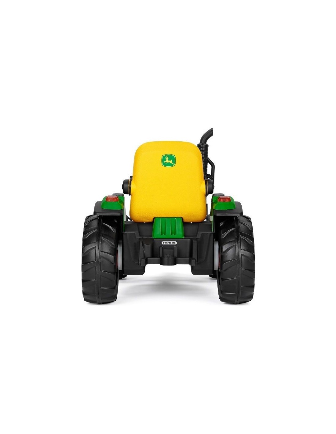 PEG PEREGO JOHN DEERE RC TRACTOR, TRATTORE ELETTRICO CAVALCABILE, TELECOMANDATO, 12V, CON RIMORCHIO, RADIO FM, 169,5X63X68 CM