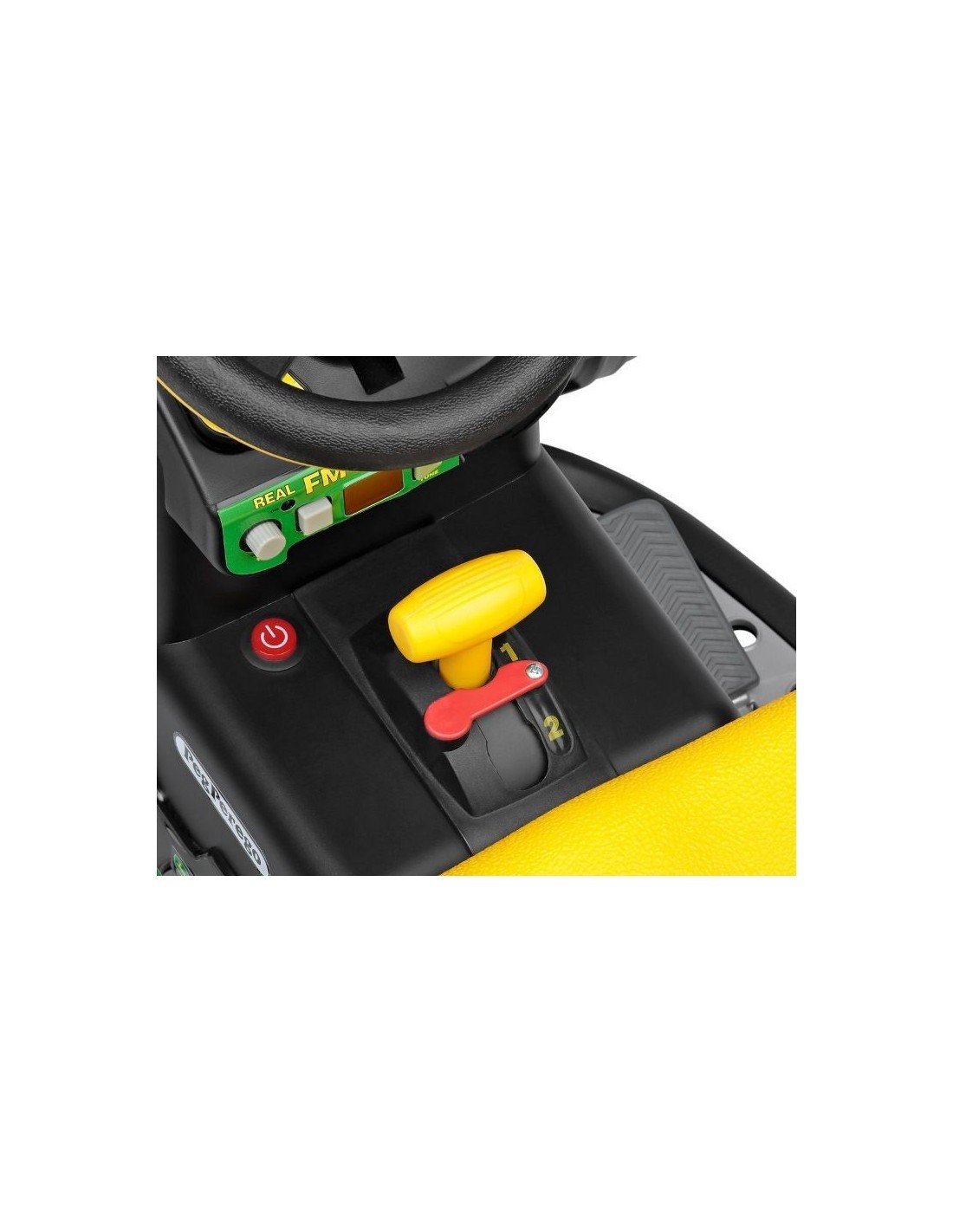PEG PEREGO JOHN DEERE RC TRACTOR, TRATTORE ELETTRICO CAVALCABILE, TELECOMANDATO, 12V, CON RIMORCHIO, RADIO FM, 169,5X63X68 CM
