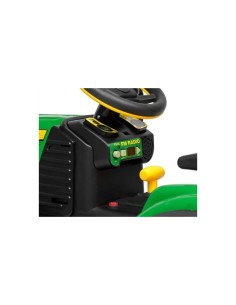 PEG PEREGO JOHN DEERE RC TRACTOR, TRATTORE ELETTRICO CAVALCABILE, TELECOMANDATO, 12V, CON RIMORCHIO, RADIO FM, 169,5X63X68 CM
