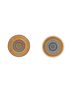 Tappeto in Giunco e Cotone Diam. 100 cm Assortito – Stile Naturale per la Casa
