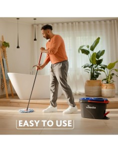 Vileda H2Pro Spin Mop System – Secchio con Strizzatore e Mocio Rotante