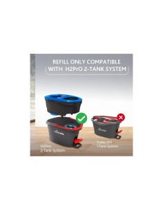Vileda H2Pro Spin Mop System – Secchio con Strizzatore e Mocio Rotante