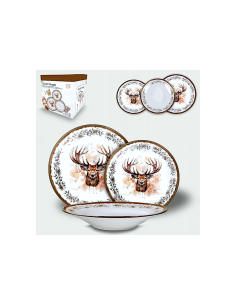 SERVIZIO TAVOLA 18PZ 956833 DECORO NATALIZIO