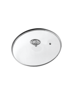 COPERCHIO VETRO 20CM ANELLO ACCIAIO INDUZIONE