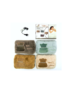 Borsa acqua calda elettrica, borsa termica elettrica, scaldamani peluche orso, borsa calda con tasca, sollievo dolori e freddo