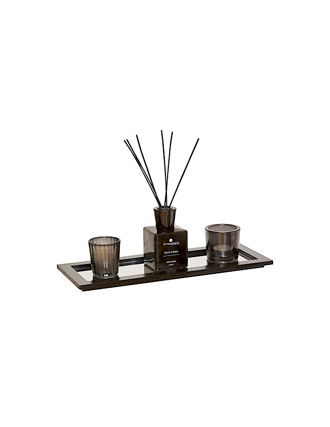 SET PROFUMATORE 211655 LUCIO 36X14X24CM VETRO/MDF