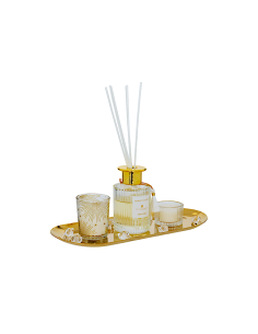 SET PROFUMATORE 211717 GLADYS 30X12X25CM VETRO/METALLO