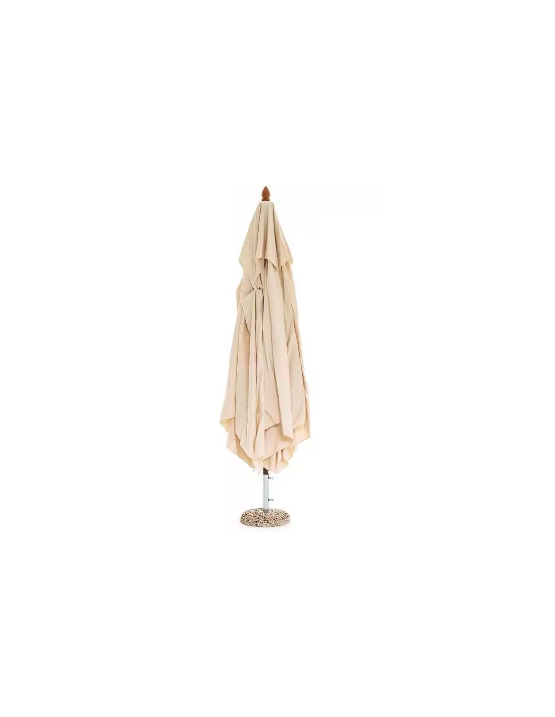 Ombrellone Oasis 3x4 m, palo centrale in legno, telo écru idrorepellente 250g/m², trattamento Scotchgard  (base non inclusa)