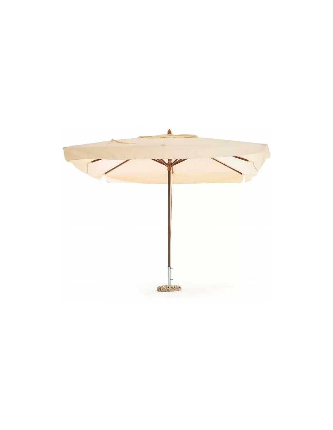 Ombrellone Oasis 3x4 m, palo centrale in legno, telo écru idrorepellente 250g/m², trattamento Scotchgard  (base non inclusa)
