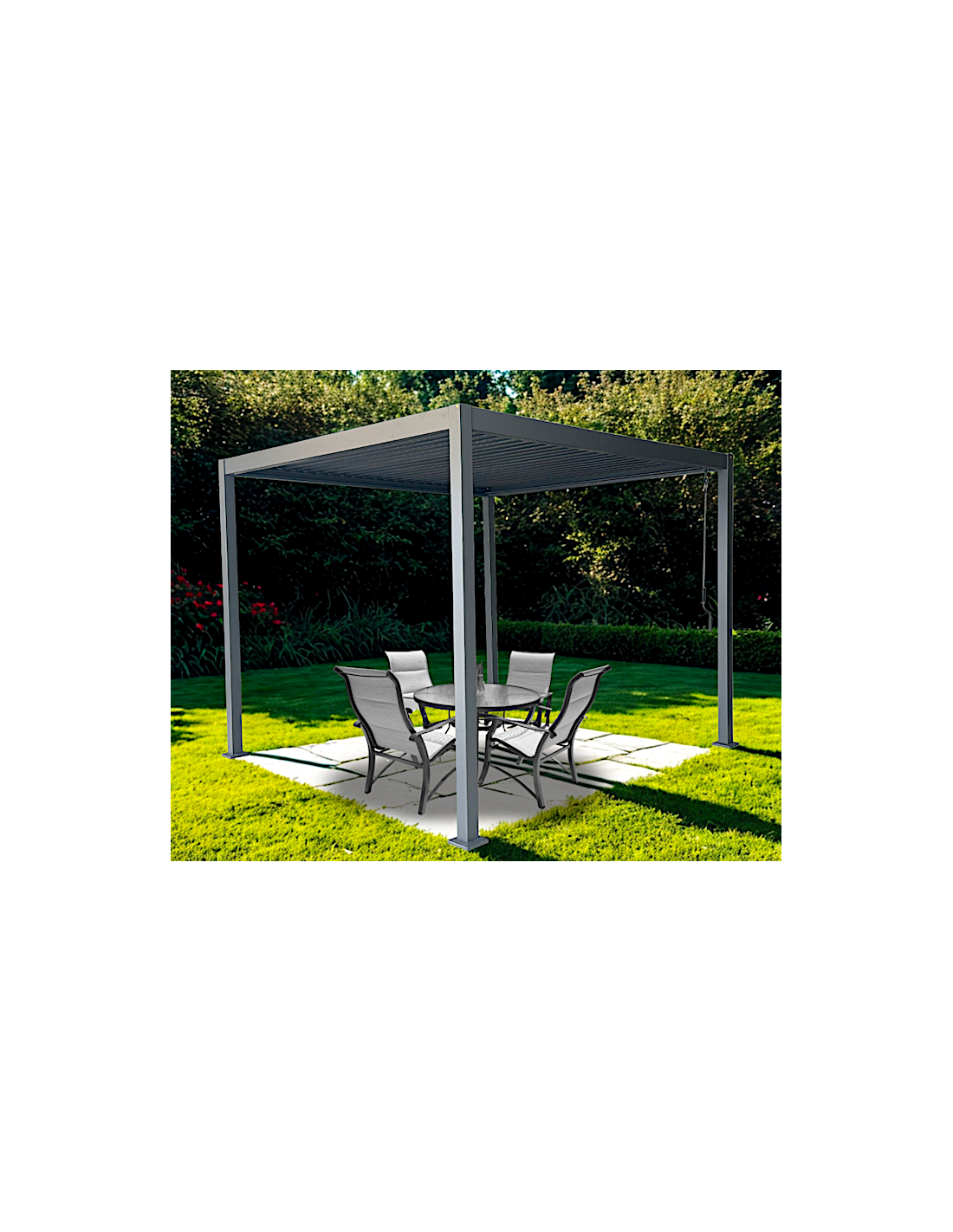 PERGOLA PALMAS 3X3MT ANTRACITE
