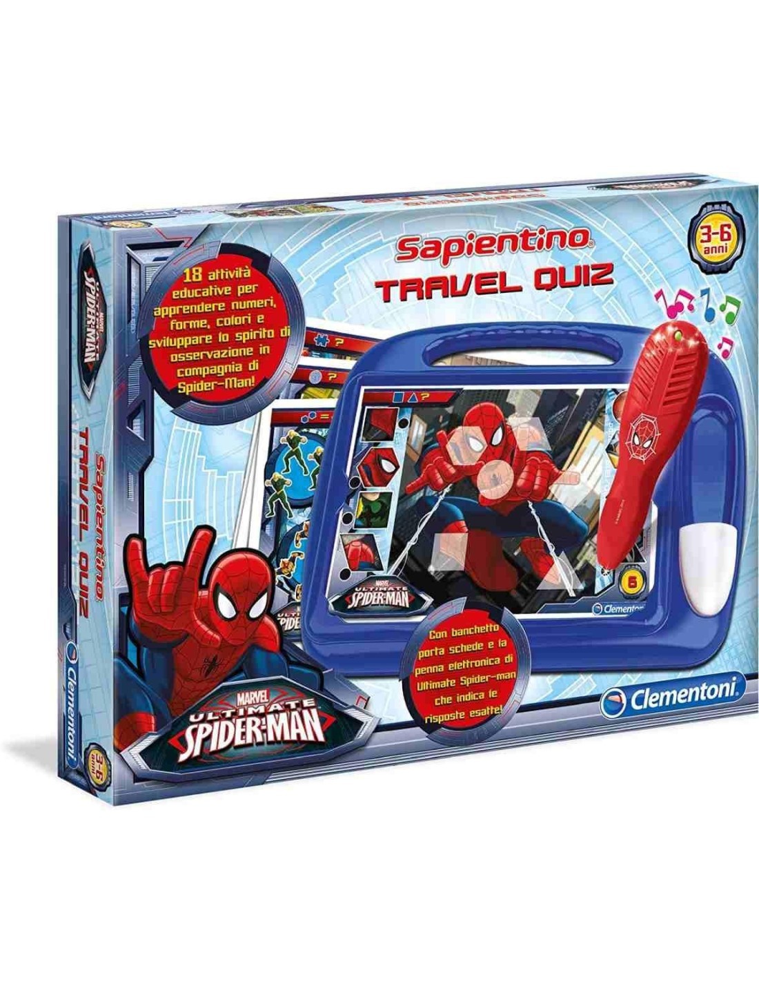 SAPIENTINO 13269 SPIDERMAN TRAVEL QUIZ CLEMENTONI su TreG Ingrosso