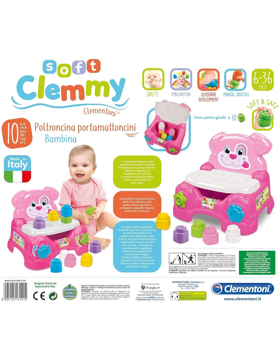 CLEMMY PORTA MATTONCINI CAGNOLINA 17141 CLEMENTONI su TreG Ingrosso