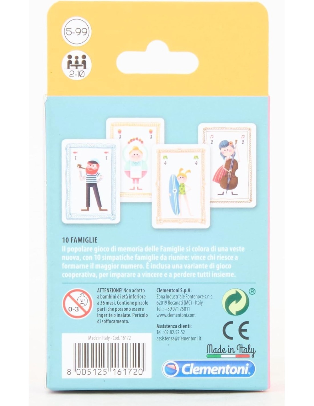 GIOCO CARTE 16172 10 FAMIGLIE su TreG Ingrosso