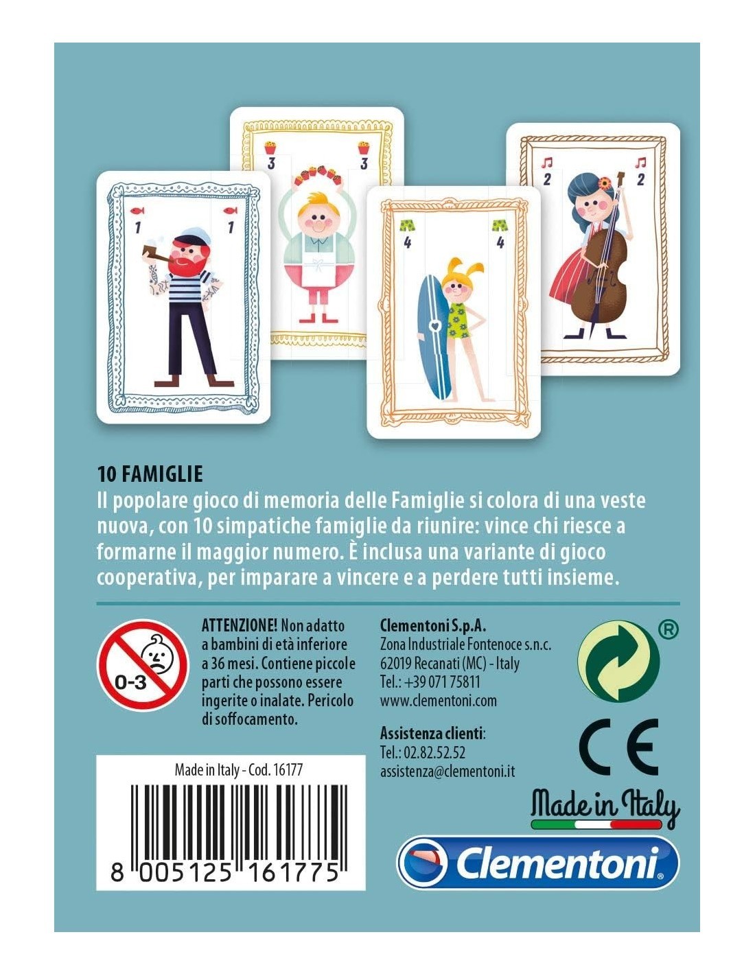 GIOCO CARTE 16172 10 FAMIGLIE su TreG Ingrosso