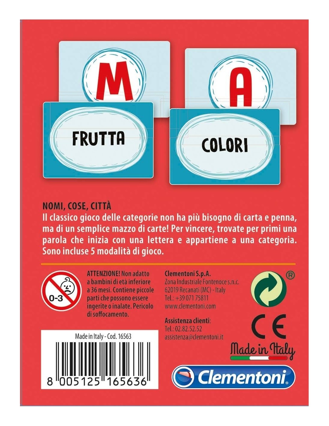 GIOCO CARTE 16563 NOMI COSE CITTA' su TreG Ingrosso