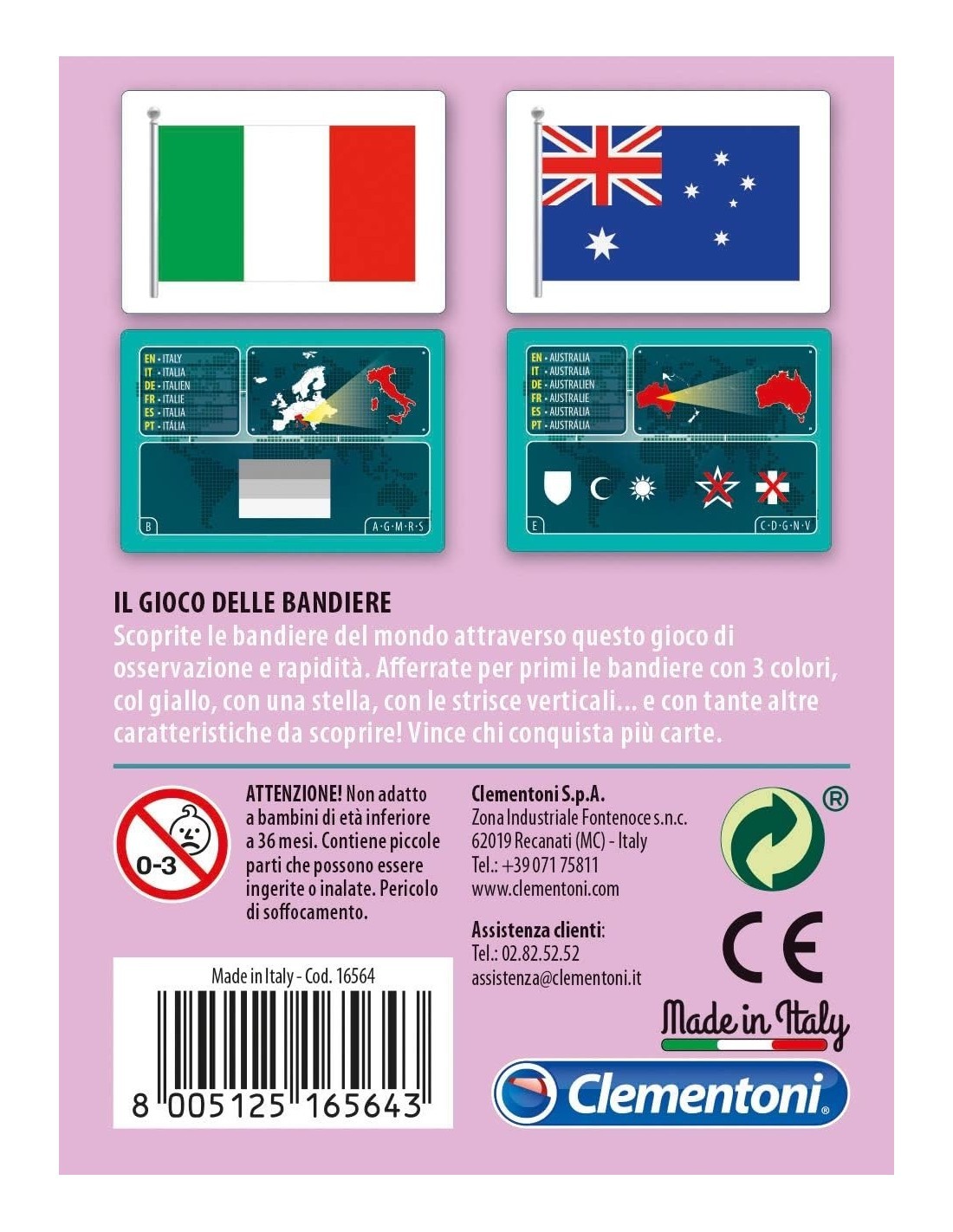 GIOCO CARTE 16564 GIOCO DELLE BANDIERE su TreG Ingrosso