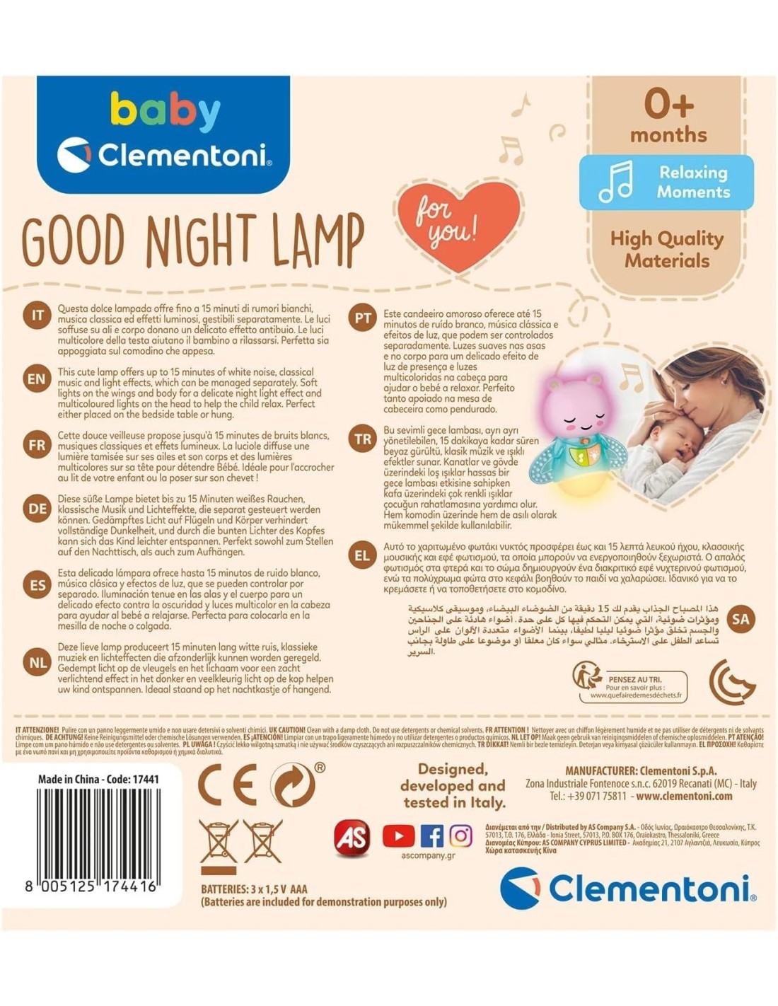 BABY 17797 LAMPADA NOTTURNA LUCI SUONI su TreG Ingrosso