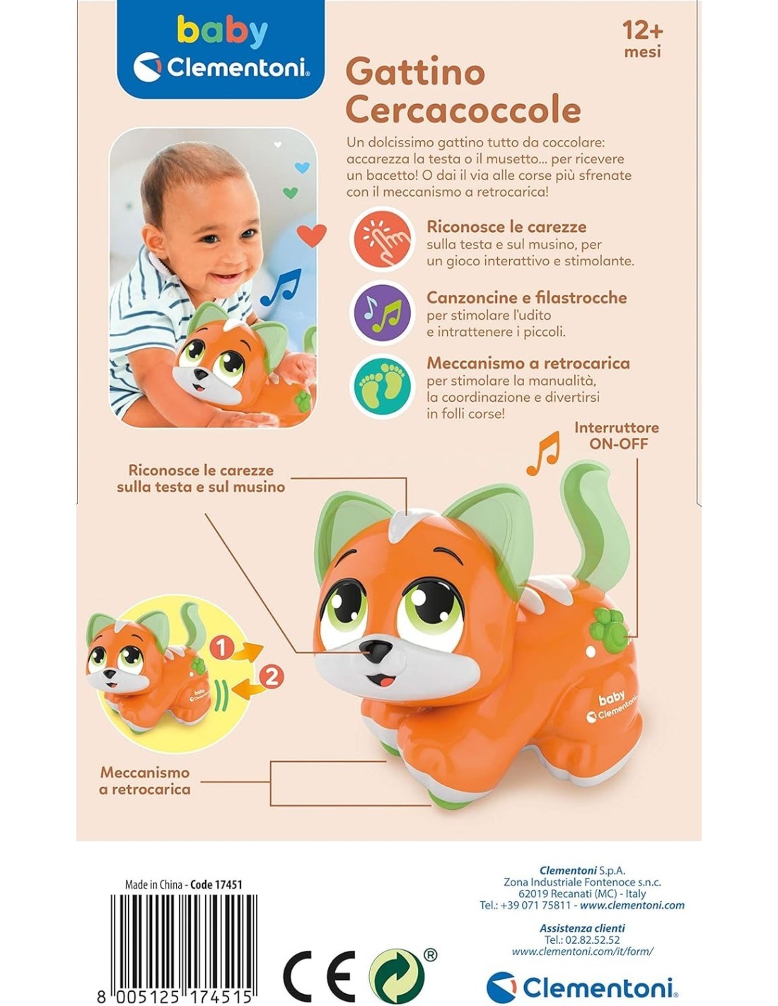 BABY 17451 GATTINO CERCACOCCOLE su TreG Ingrosso