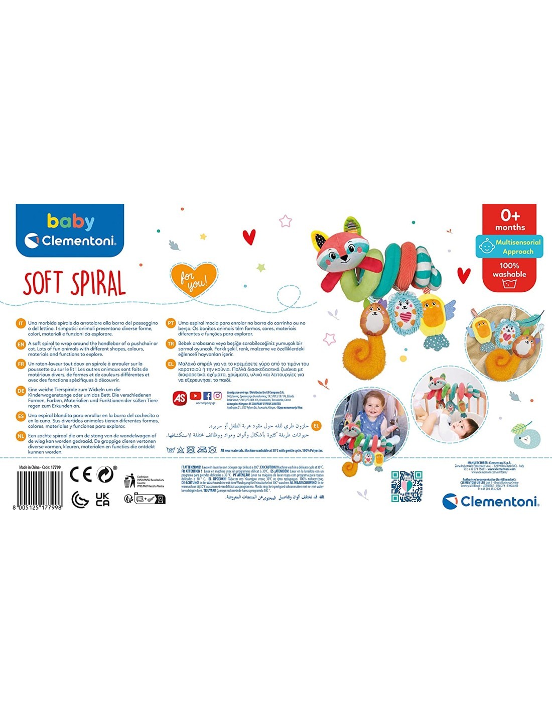 BABY PELUCHE SOFT SPIRALE 17799 su TreG Ingrosso