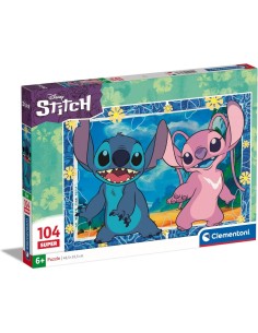 CLEMENTONI, DISNEY, STITCH, SUPERCOLOR, PUZZLE 104 PEZZI, MADE IN ITALY