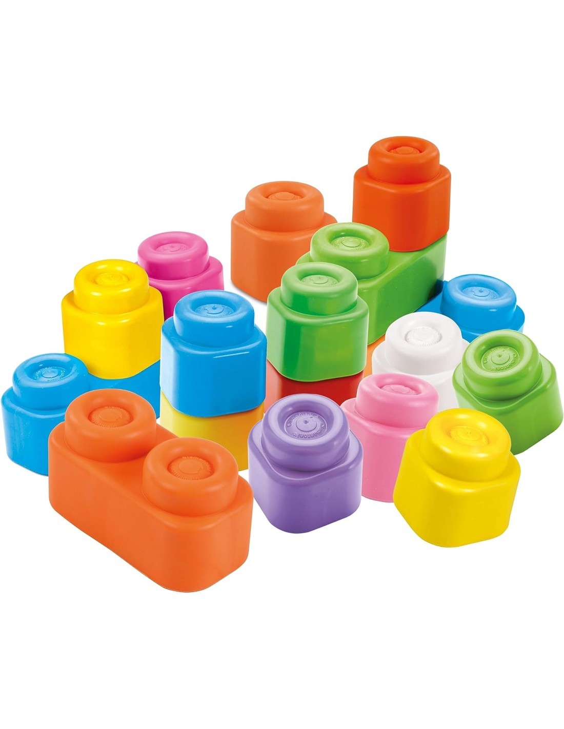 Clementoni Clemmy Sacca 20 Mattoncini Morbidi e Sicuri per Bambini dai 6 ai 36 Mesi