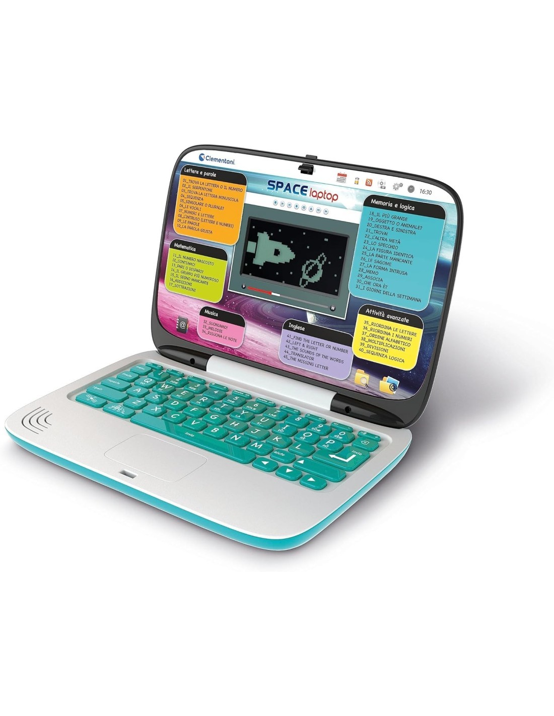CLEMENTONI COMPUTER KID SPACE LAPTOP  GIOCO DI LOGICA PER BAMBINI