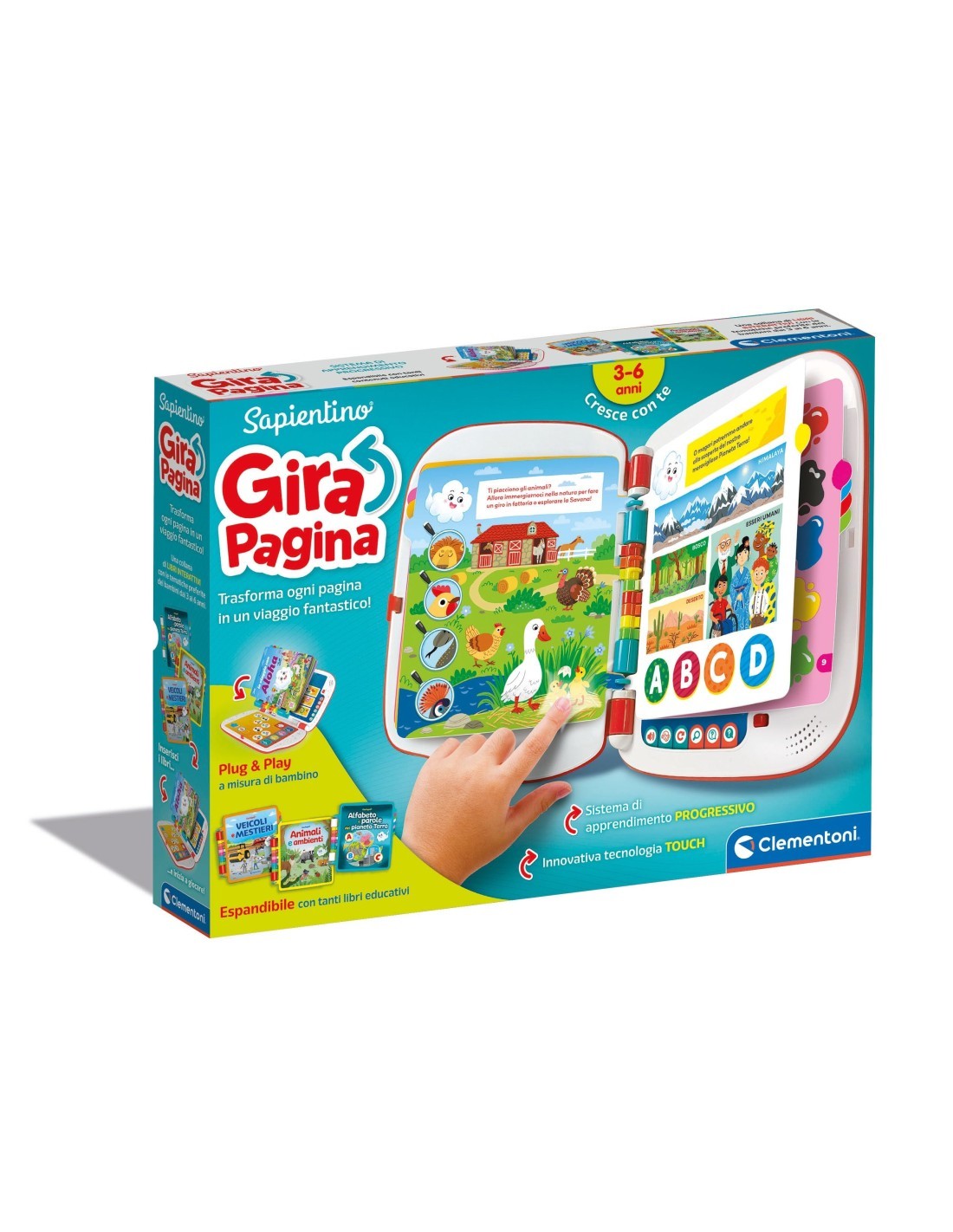 GIRAPAGINA SAPIENTINO CLEMENTONI GIOCO DI APPRENDIMENTO PER BAMBINI