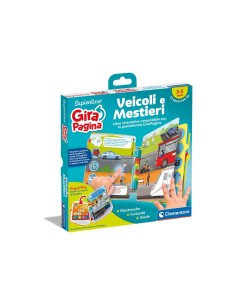 SAPIENTINO  CLEMENTONI LIBRO VEICOLI E MESTIERI COMPATIBILE CON GIRAPAGINA GIOCO EDUCATIVO PER BAMBINI