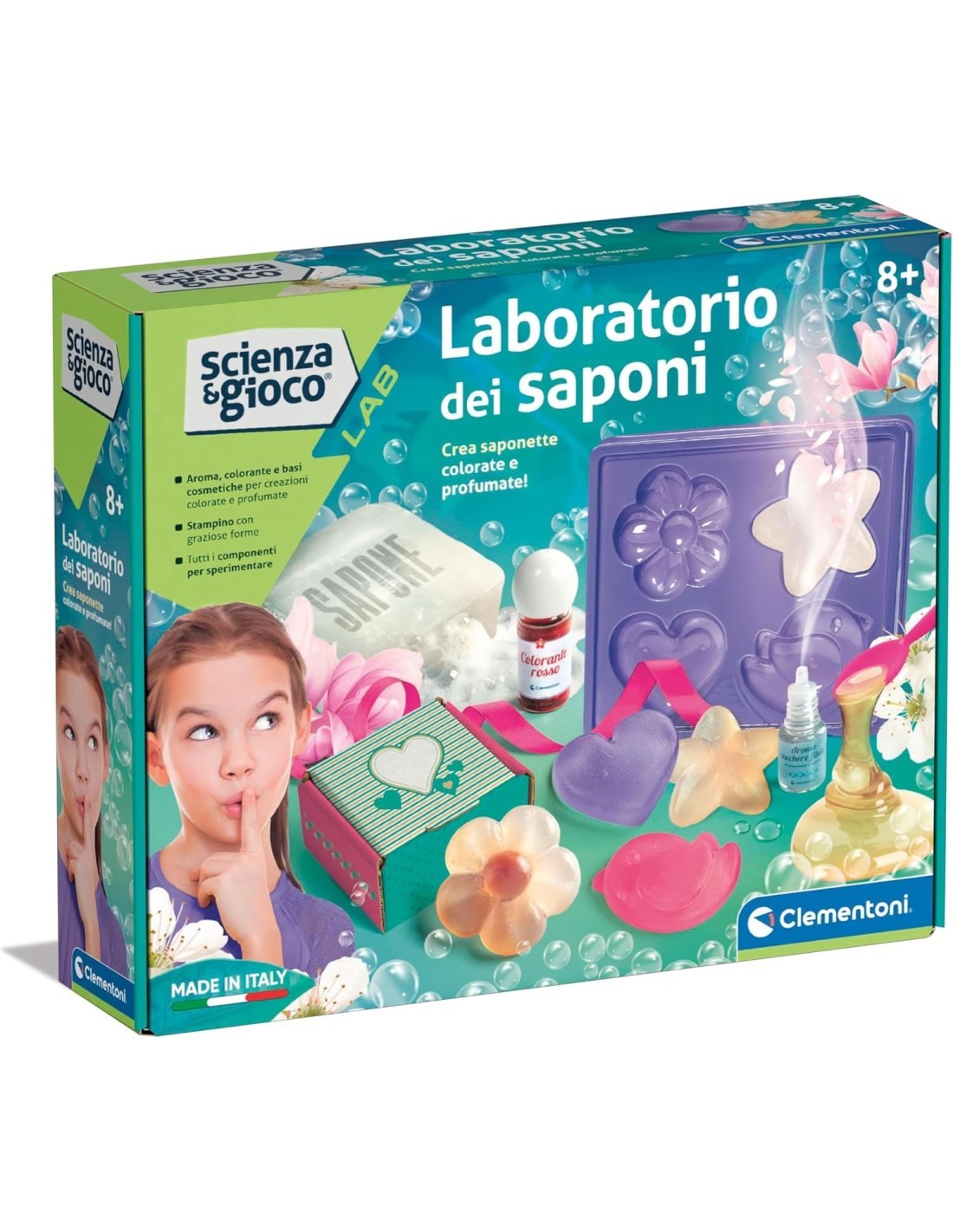Laboratorio Cosmetico Clementoni per Bambine – Crea Saponette Profumate e Colorate dai 8 Anni