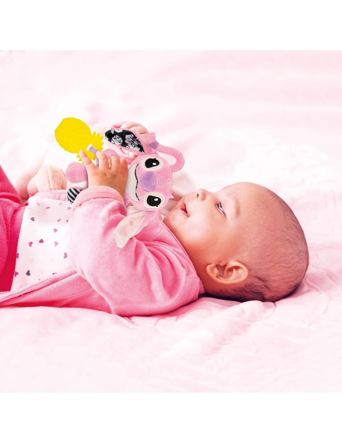 Clementoni Disney Baby Stitch Angel Soft Rattle – Sonaglino Multisensoriale Prima Infanzia