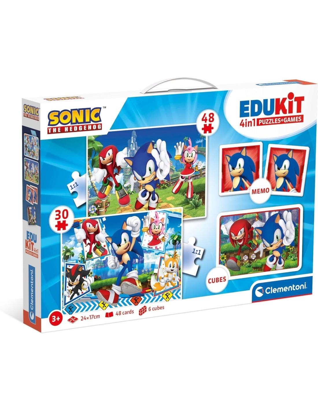 SONIC EDUKIT 4IN1, GIOCO EDUCATIVO, PUZZLE, MEMORY