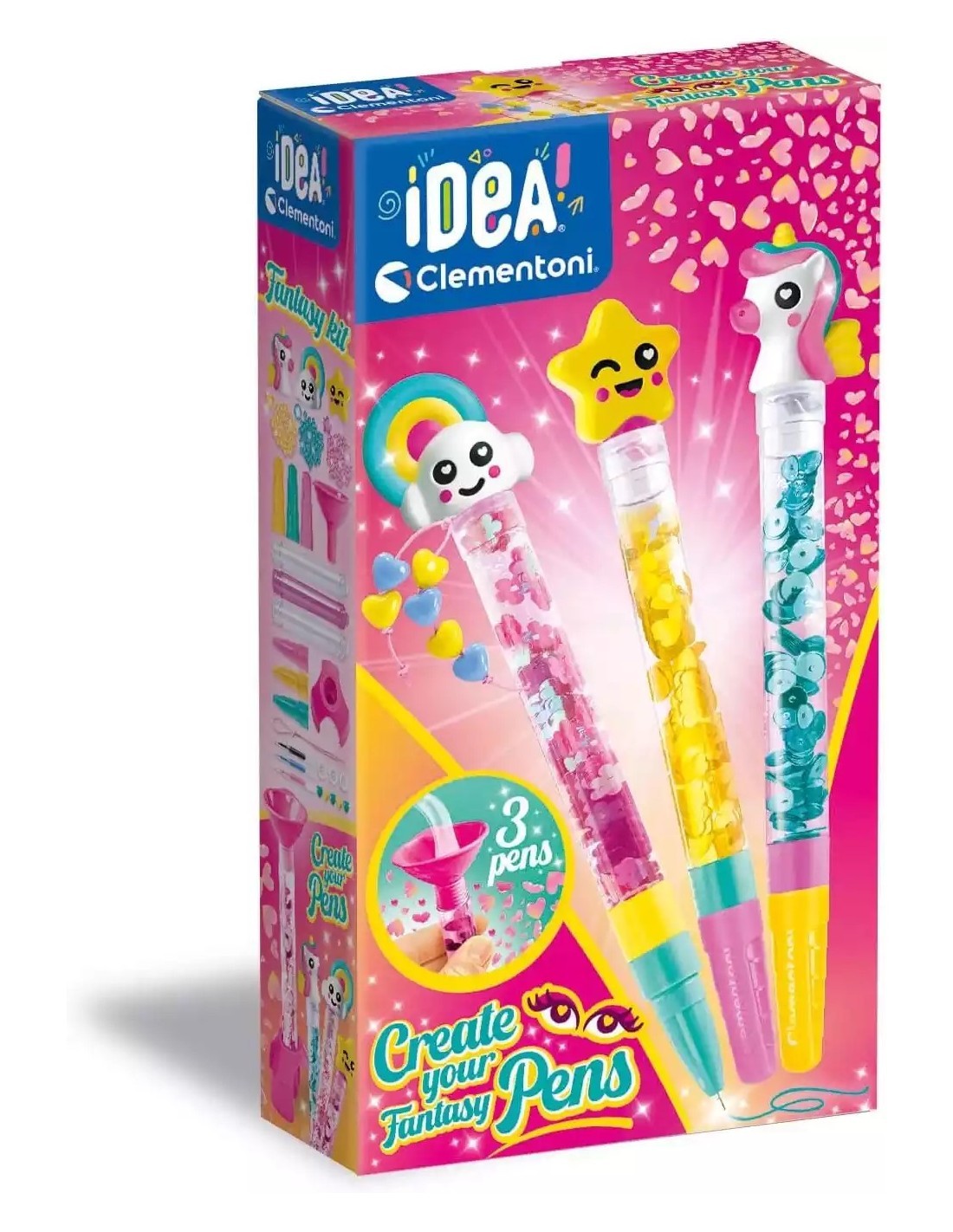 Clementoni Idea Create Your Pen, laboratorio creativo per realizzare penne colorate e personalizzabili