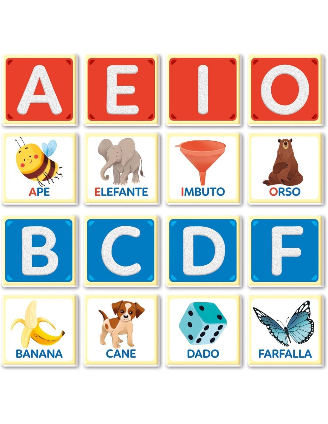 CLEMENTONI SAPIENTINO MONTESSORI LETTERE TATTILI GIOCO EDUCATIVO BAMBINI 3-5 ANNI FLASHCARDS IMPARARE ALFABETO PAROLE