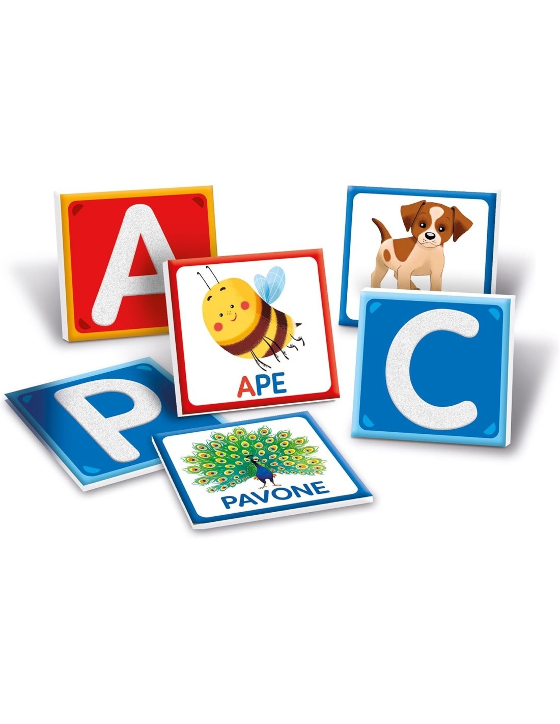 CLEMENTONI SAPIENTINO MONTESSORI LETTERE TATTILI GIOCO EDUCATIVO BAMBINI 3-5 ANNI FLASHCARDS IMPARARE ALFABETO PAROLE