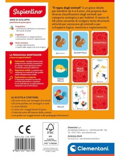 CLEMENTONI SAPIENTINO REGNO DEGLI ANIMALI FLASHCARDS