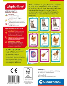CLEMENTONI SAPIENTINO PRIME PAROLE FLASHCARDS