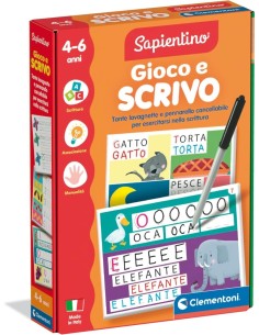 SAPIENTINO GIOCO E SCRIVO, GIOCO EDUCATIVO, PER BAMBINI, APPRENDIMENTO, SCRITTURA