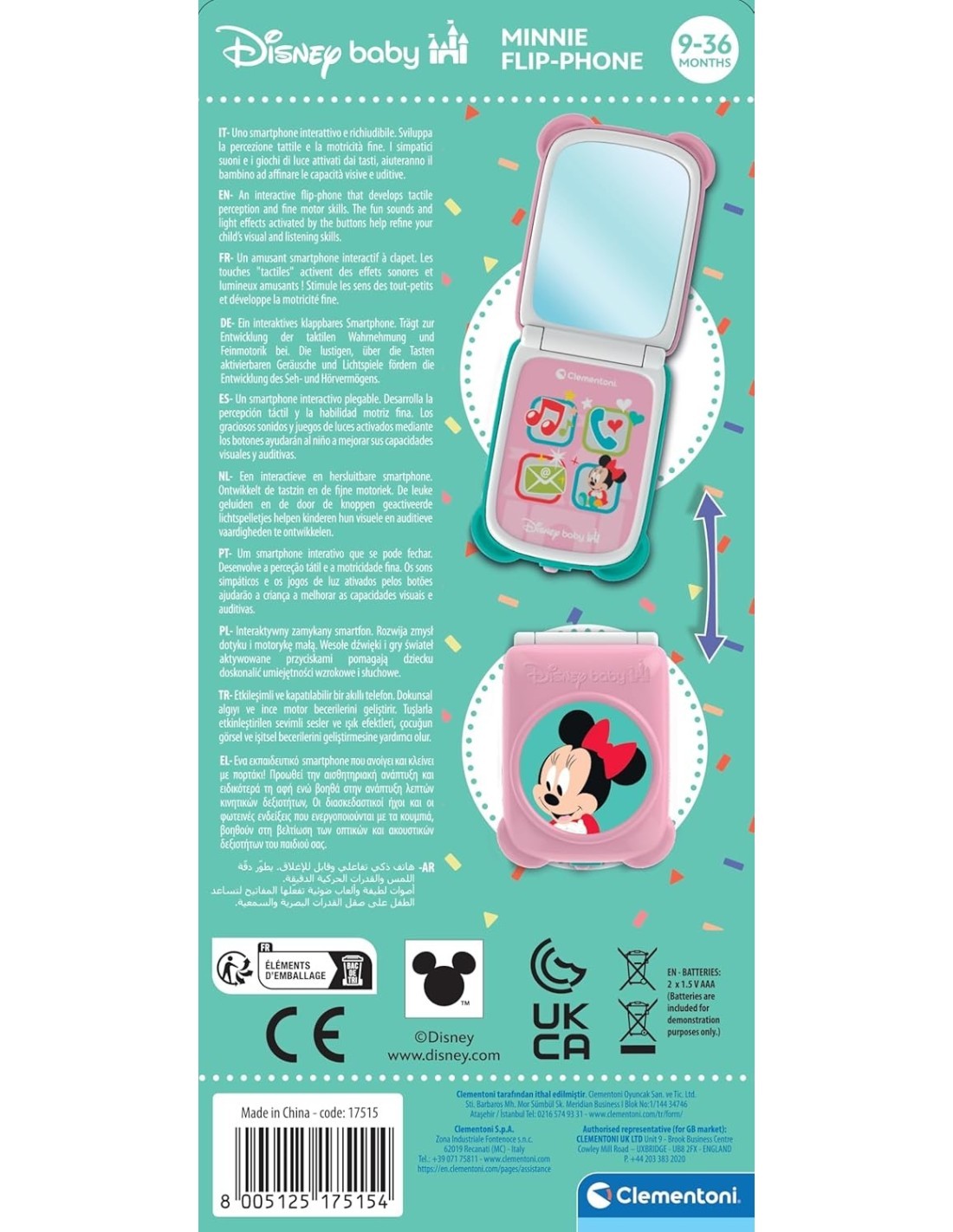 BABY 17515 MINNIE FLIP PHONE