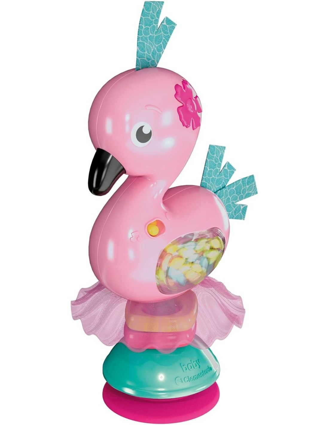 Clementoni Fancy Flamingo Sonaglino Interattivo per Prima Infanzia – Melodie e Colori Stimolanti