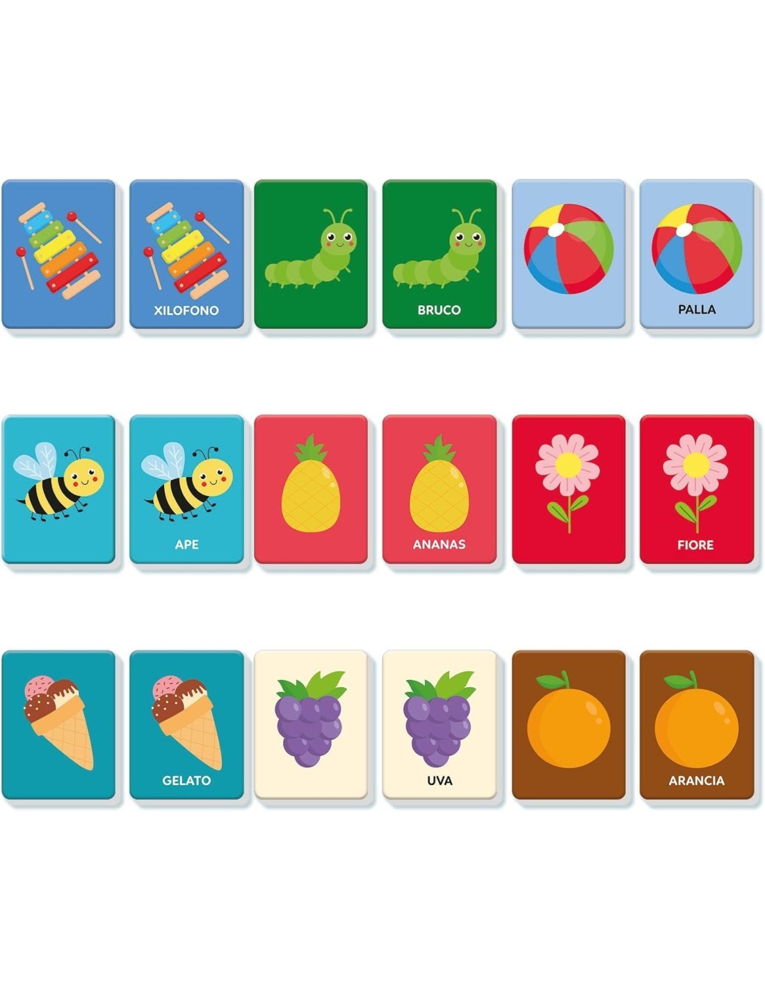 Clementoni Primo Memo Flashcards – Carte Educative per la Memoria