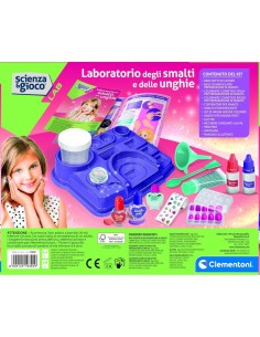 Laboratorio Smalti e Nail Art Clementoni Kit Scientifico Unghie Personalizzate Bambine 8+