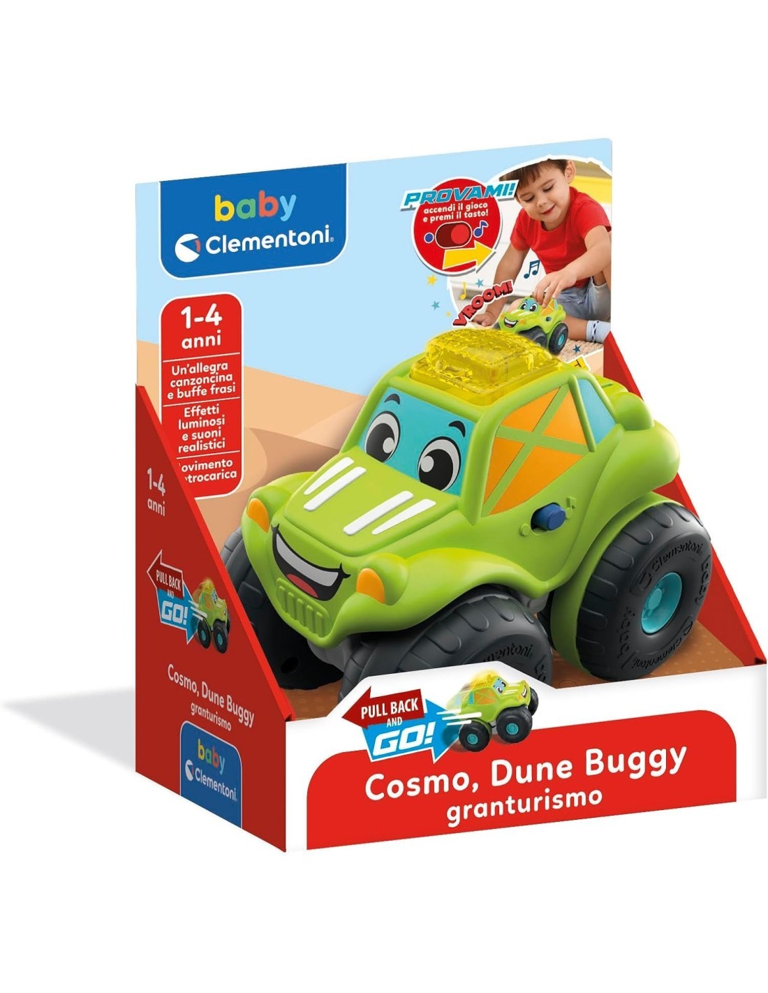 BABY CLEMENTONI, COSMO DUNE BUGGY, MACCHININA BAMBINO, 1-4 ANNI, GIOCO PRIMA INFANZIA, FUORISTRADA